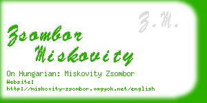 zsombor miskovity business card